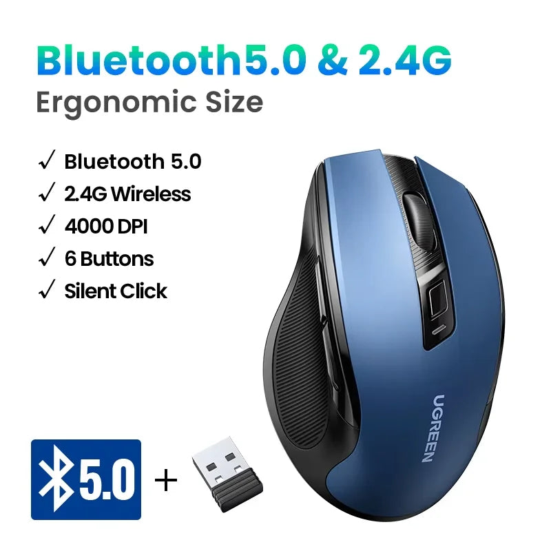 UGREEN Wireless Mouse Bluetooth 5.0 Mouse