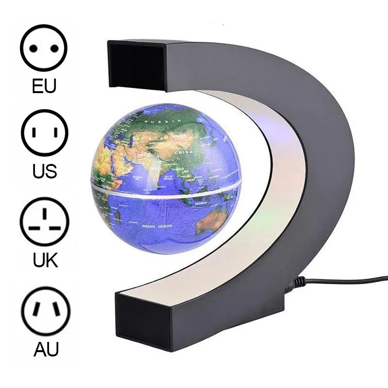 Magnetic Floating Levitation Globe LED World Map Electronic Antigravity Lamp