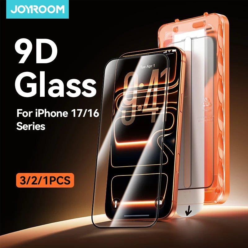 Joyroom Dust-free HD Glass  Screen Protector Full Screen Tempered Glass For iPhone 18 and  17  Pro Max