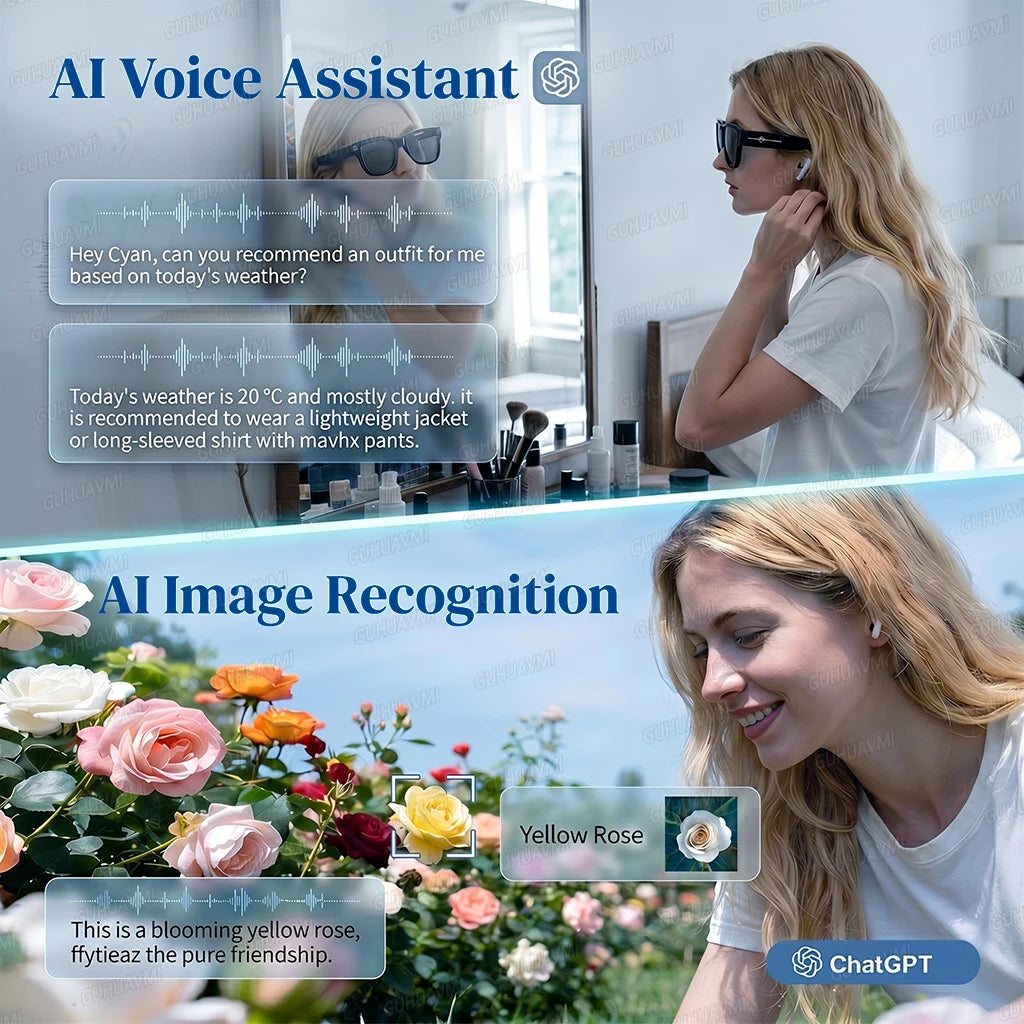 2026 New 8MP 4K HD Camera AI Glasses Men/Women