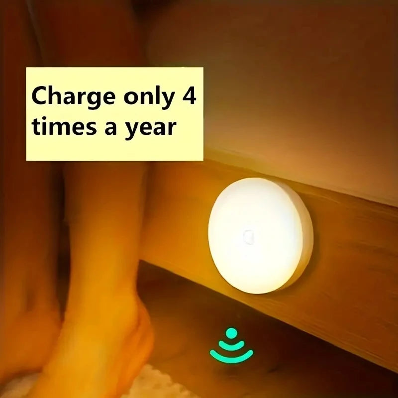 1 pc Motion Sensor Night Light - Wireless LED Detector Lamp for Bedroom, Staircase and Closet