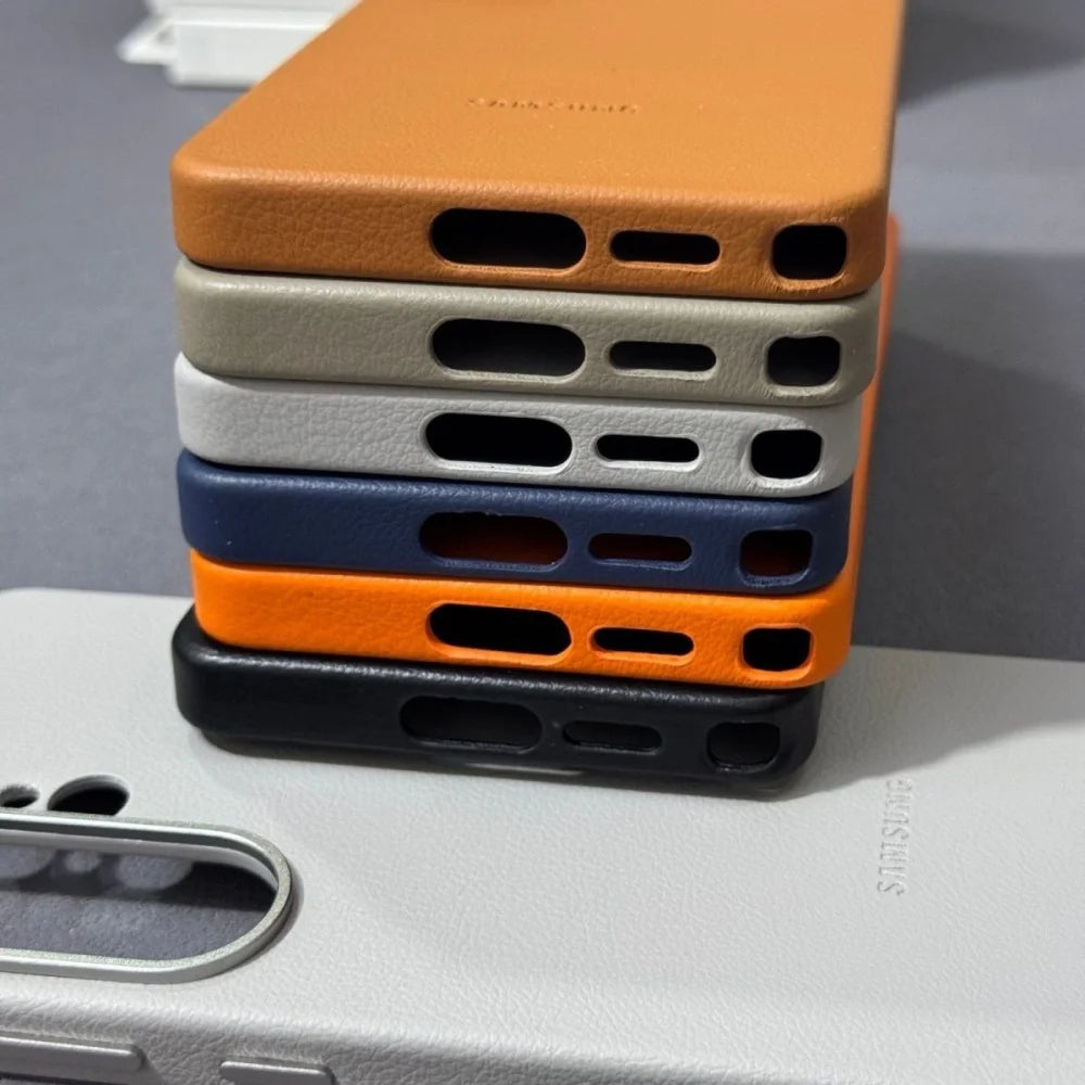 Original Leather For Magsafe Shockproof Case for Samsung Phones