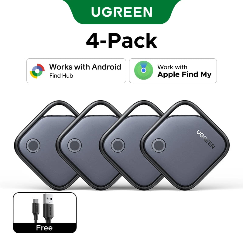UGREEN Smart Finder For Apple Find My (iOS) & Find Hub App (Android) Bluetooth Tracker Card