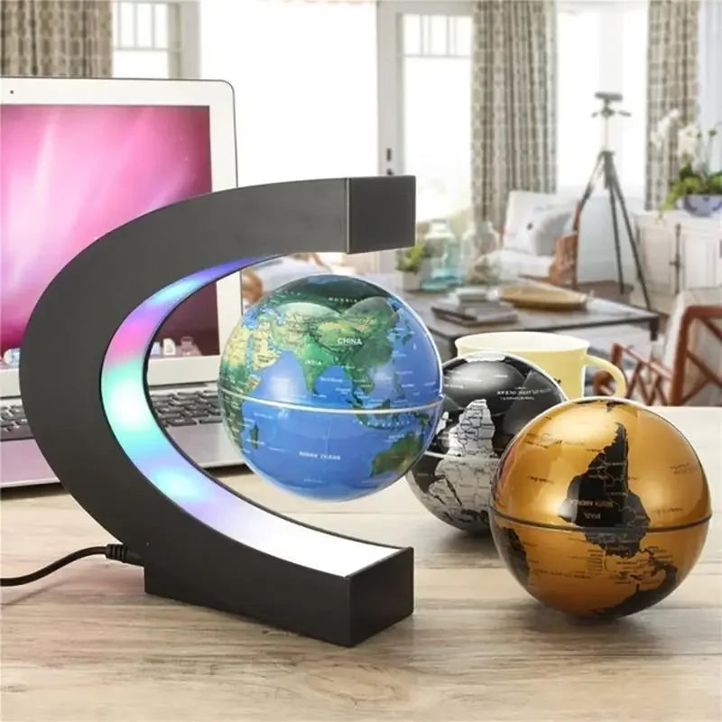 Magnetic Floating Levitation Globe LED World Map Electronic Antigravity Lamp