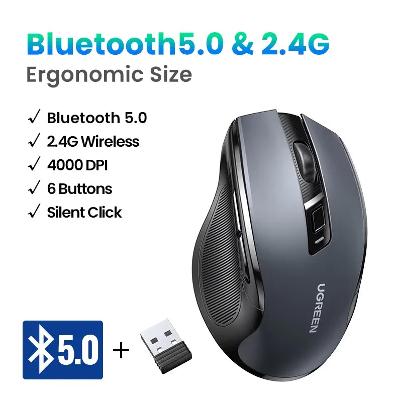 UGREEN Wireless Mouse Bluetooth 5.0 Mouse