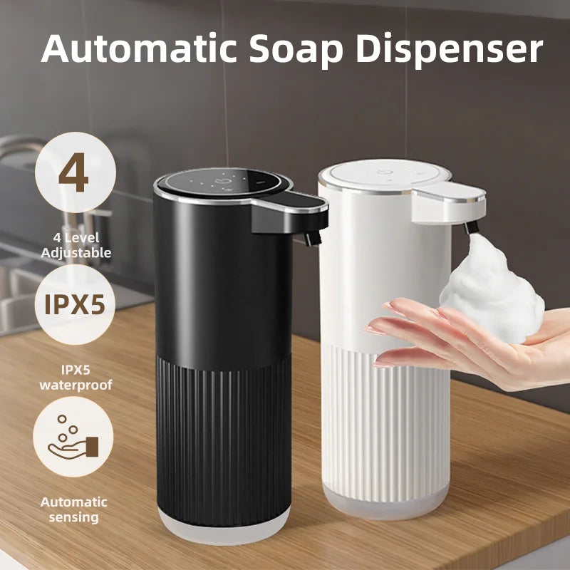 360ML Countertop Or Wall-Mounted IPX5 Waterproof 4-Levels Adjustable Foam/Gels Electric  Soap Dispenser
