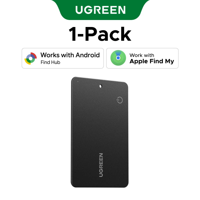 UGREEN Smart Finder For Apple Find My (iOS) & Find Hub App (Android) Bluetooth Tracker Card