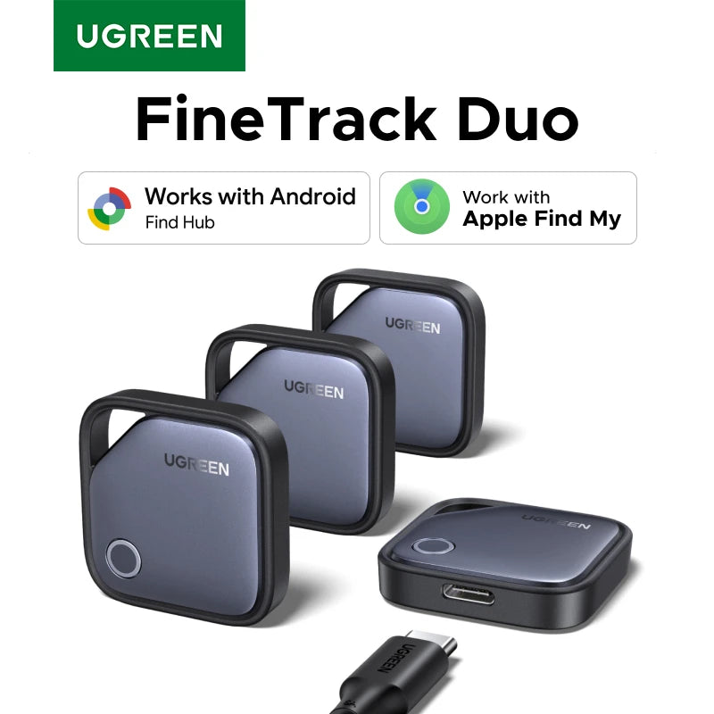 UGREEN Smart Finder For Apple Find My (iOS) & Find Hub App (Android) Bluetooth Tracker Card