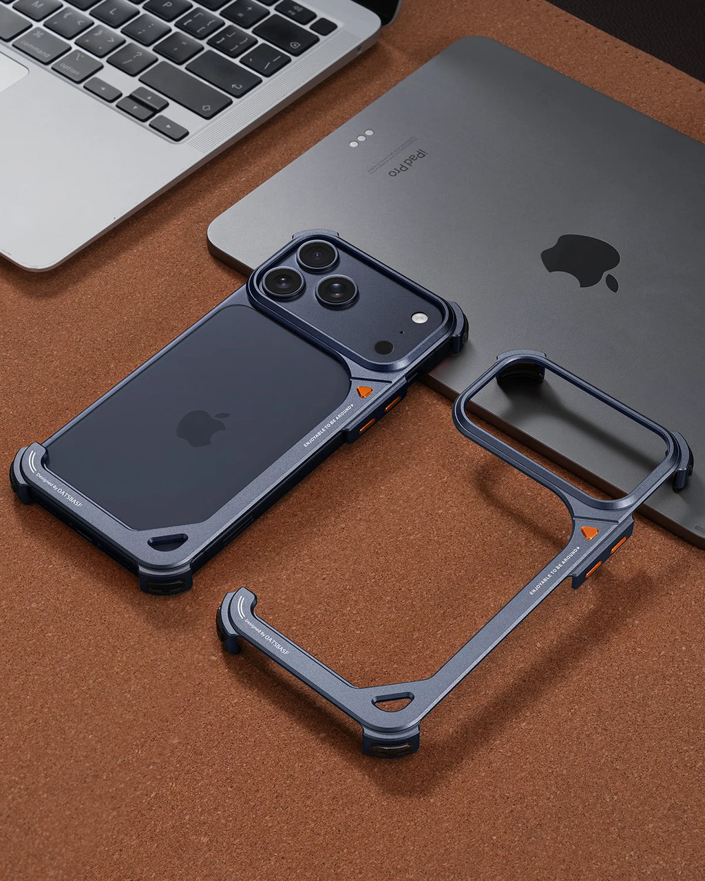 Oatsbasf Metal Frameless Phone Case for iPhone 17 Pro Max  Cover Slim Bumper Bare Phone Feel Shell for iPhone 17 Pro