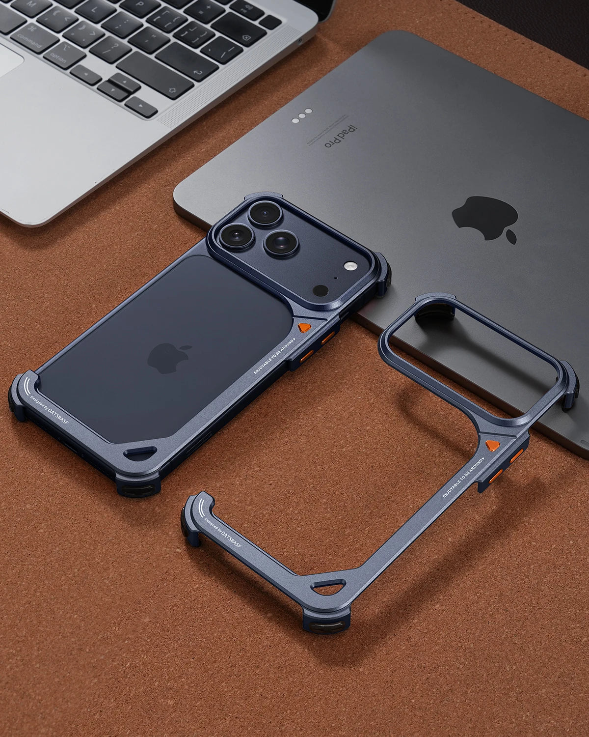 Oatsbasf Metal Frameless Phone Case for iPhone 17 Pro Max  Cover Slim Bumper Bare Phone Feel Shell for iPhone 17 Pro
