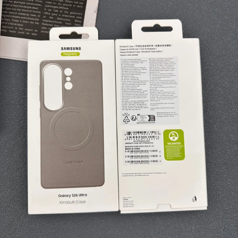 Original Leather For Magsafe Shockproof Case for Samsung Phones