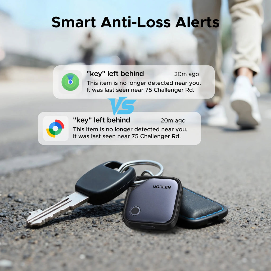 UGREEN Smart Finder For Apple Find My (iOS) & Find Hub App (Android) Bluetooth Tracker Card
